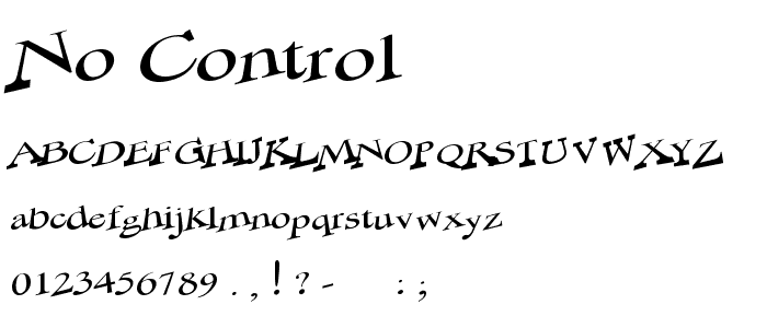 No Control font